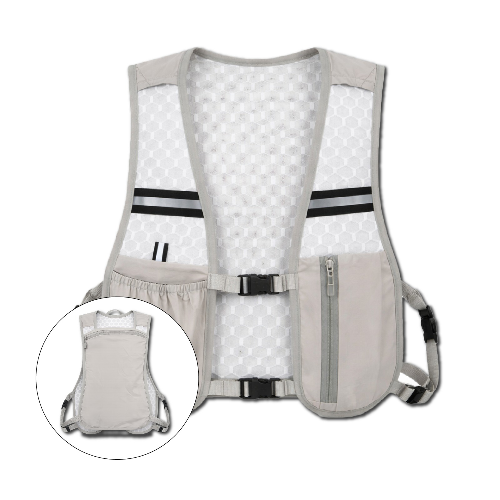 Vista 7 de Chaleco Ajustable Tipo Mochila de Trotar